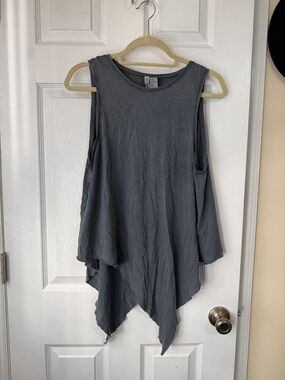 Divided Gray Asymmetrical FestivalTank Top